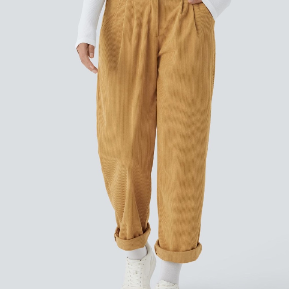Halara Cordoury Pants - Gold - Large